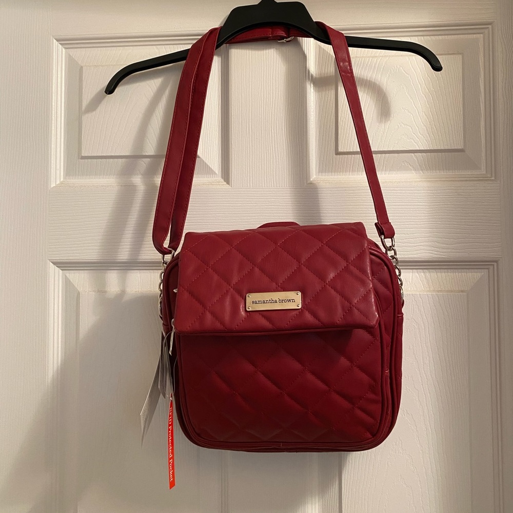 Samantha Brown Crossbody Bag Purse
Ouilted Burgandy